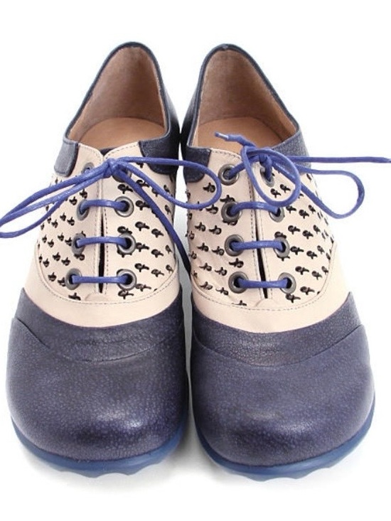 John Fluevog Shoes - John Fluevog Hopes Promise Blue Cream Size 8 Coquette